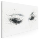 monochromatyczny, minimalistyczny obraz z motywem kobiecych oczu