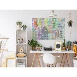 Wrocławskie kamieniczki - nowoczesny obraz na płótnie - 120x80 cm Wrocławskie kamieniczki - nowoczesny obraz na płótnie - 120x80 cm