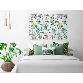 Wiosenny zielnik - nowoczesny obraz na płótnie - 120x80 cm