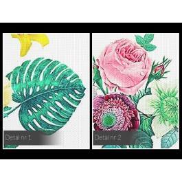 Wiosenny zielnik - nowoczesny obraz na płótnie - 120x80 cm