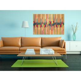 Tęczowa piosenka - nowoczesny obraz na płótnie - 120x80 cm