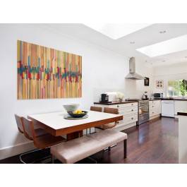 Tęczowa piosenka - nowoczesny obraz na płótnie - 120x80 cm