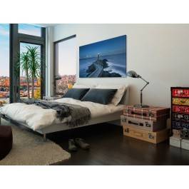 Latarnia morska - fotoobraz do sypialni - 120x80 cm