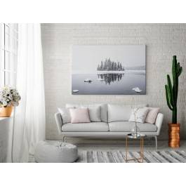 Śnieżna osada - zdjęcie na płótnie - 120x80 cm Śnieżna osada - zdjęcie na płótnie - 120x80 cm