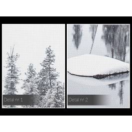 Śnieżna osada - zdjęcie na płótnie - 120x80 cm Śnieżna osada - zdjęcie na płótnie - 120x80 cm