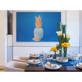 Ananasowe rewolucje - fotoobraz do kuchni - 120x80 cm