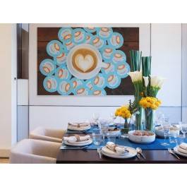 Klub miłośników kawy - fotoobraz do kuchni - 120x80 cm