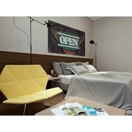 Zajazd pod dębem - fotoobraz na płótnie - 120x80 cm