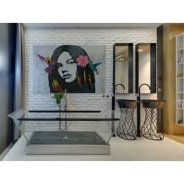 Królowa kolibrów - fotoobraz do sypialni - 120x80 cm