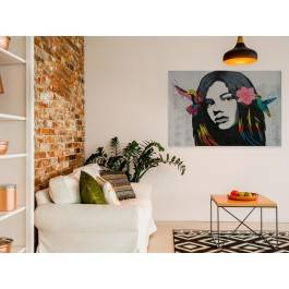 Królowa kolibrów - fotoobraz do sypialni - 120x80 cm