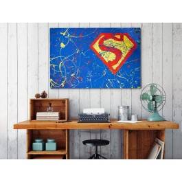 Superbohater - nowoczesny obraz na płótnie - 120x80 cm Superbohater - nowoczesny obraz na płótnie - 120x80 cm