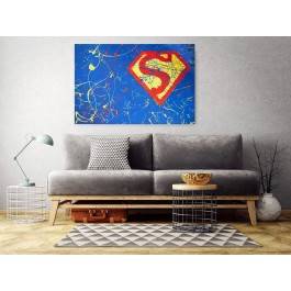 Superbohater - nowoczesny obraz na płótnie - 120x80 cm Superbohater - nowoczesny obraz na płótnie - 120x80 cm