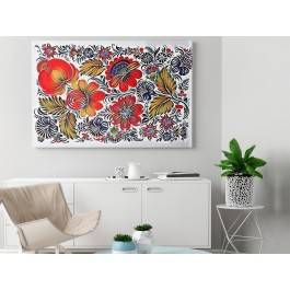 Folklove - nowoczesny obraz na płótnie - 120x80 cm