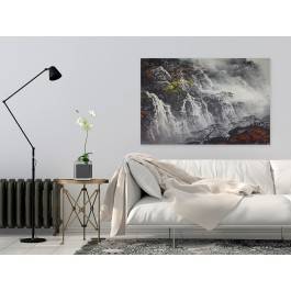 Wodospad pereł - nowoczesny obraz na płótnie - 120x80 cm Wodospad pereł - nowoczesny obraz na płótnie - 120x80 cm