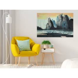 Zatoka bawołów - nowoczesny obraz na płótnie - 120x80 cm Zatoka bawołów - nowoczesny obraz na płótnie - 120x80 cm