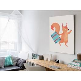 Turystka Basia - nowoczesny obraz na płótnie - 50x70 cm