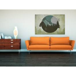 Kropla leśnego tchnienia - nowoczesny obraz na płótnie - 120x80 cm