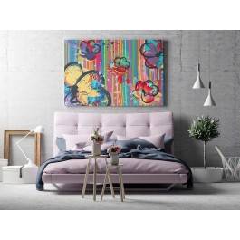 Bukiet optymizmu - nowoczesny obraz na płótnie - 120x80 cm Bukiet optymizmu - nowoczesny obraz na płótnie - 120x80 cm