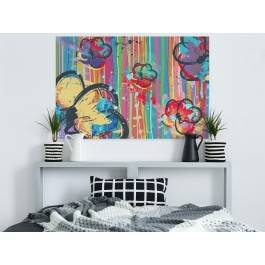 Bukiet optymizmu - nowoczesny obraz na płótnie - 120x80 cm Bukiet optymizmu - nowoczesny obraz na płótnie - 120x80 cm