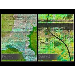 Szmaragdowa ekspresja - nowoczesny obraz na płótnie - 120x80 cm Szmaragdowa ekspresja - nowoczesny obraz na płótnie - 120x80 cm