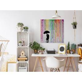 Miłosny skafander - nowoczesny obraz na płótnie - 80x80 cm