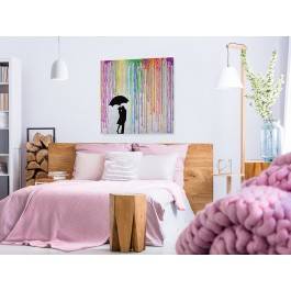 Miłosny skafander - nowoczesny obraz na płótnie - 80x80 cm