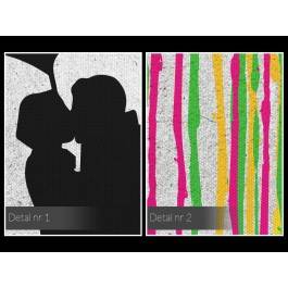 Miłosny skafander - nowoczesny obraz na płótnie - 80x80 cm