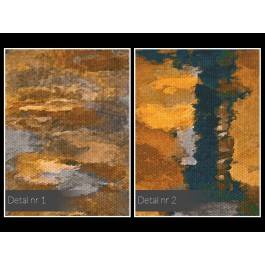 Odbicie słonecznego miasta - nowoczesny obraz na płótnie - 80x80 cm