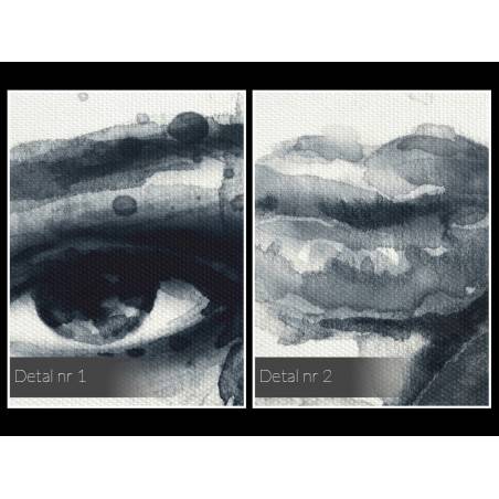 Dusza z antracytu - nowoczesny obraz na płótnie - 80x80 cm