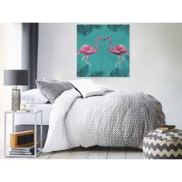 Pan i Pani Flaming - nowoczesny obraz na płótnie - 80x80 cm