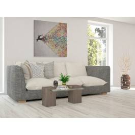 Gejzer ekspresji - nowoczesny obraz na płótnie - 80x80 cm