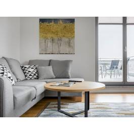 Złote żniwa - nowoczesny obraz na płótnie - 80x80 cm