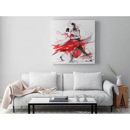 Tango - nowoczesny obraz na płótnie - 80x80 cm