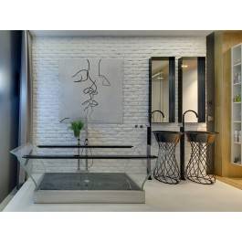 Pętla egzystencji - nowoczesny obraz na płótnie - 80x80 cm