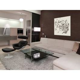 Uciekające myśli - nowoczesny obraz na płótnie - 80x80 cm