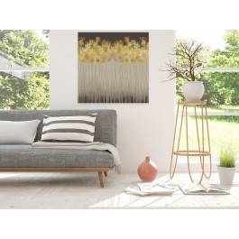 Złoty deszcz - nowoczesny obraz na płótnie - 80x80 cm