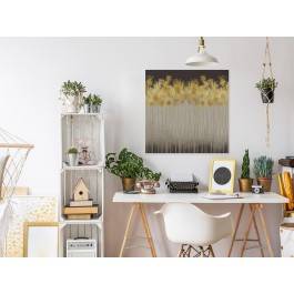 Złoty deszcz - nowoczesny obraz na płótnie - 80x80 cm