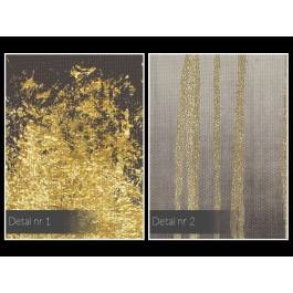 Złoty deszcz - nowoczesny obraz na płótnie - 80x80 cm