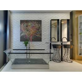 Zachłyśnięci szczęściem - nowoczesny obraz na płótnie - 80x80 cm