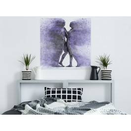 Metafizyka miłości we fioletach - nowoczesny obraz na płótnie - 80x80 cm