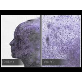 Metafizyka miłości we fioletach - nowoczesny obraz na płótnie - 80x80 cm