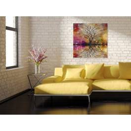 Leśne przepowiednie - nowoczesny obraz na płótnie - 80x80 cm