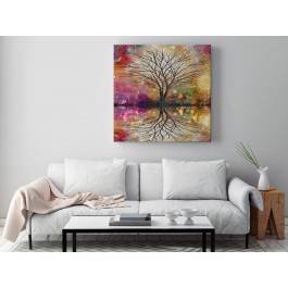 Leśne przepowiednie - nowoczesny obraz na płótnie - 80x80 cm