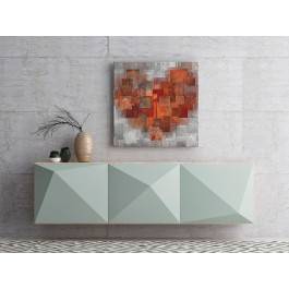 Pamiętnik uczuć - nowoczesny obraz do sypialni - 80x80 cm