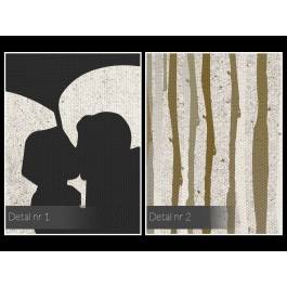 Miłosna enklawa - nowoczesny obraz na płótnie - 80x80 cm