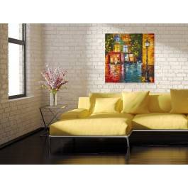 Płynący trotuar - nowoczesny obraz na płótnie - 80x80 cm