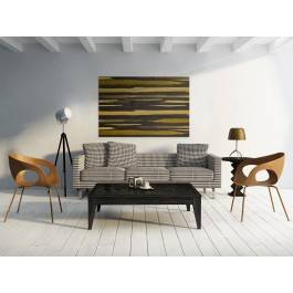 Bursztynowe kontinuum - nowoczesny obraz na płótnie - 120x80 cm