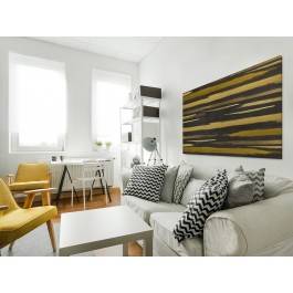 Bursztynowe kontinuum - nowoczesny obraz na płótnie - 120x80 cm