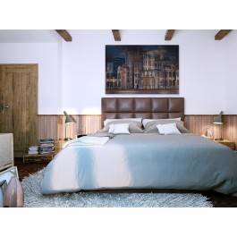 Moje miasto nocą - nowoczesny obraz do sypialni - 120x80 cm