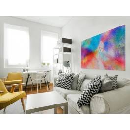 Taniec galaktyk - nowoczesny obraz na płótnie - 120x80 cm